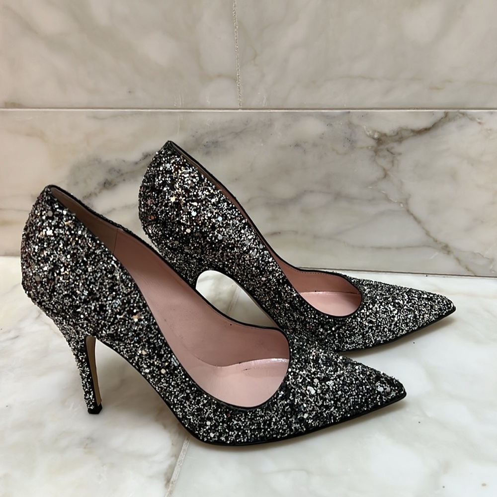 Kate Spade 4 inch high heel glitter pump SIZE 8